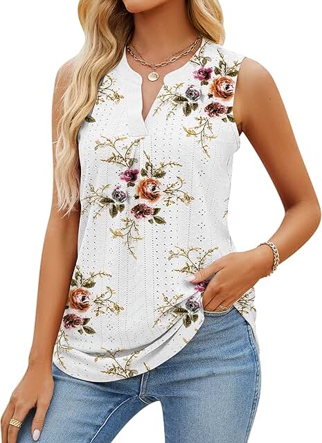 Sleeveless Casual Summer Blouses for Women