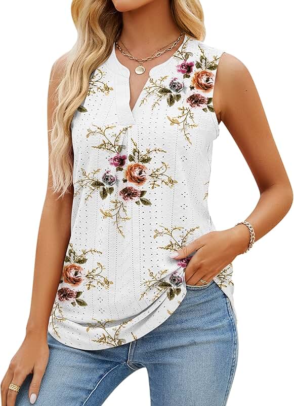 Sleeveless Casual Summer Blouses for Women