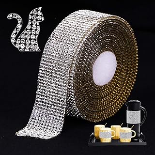 White Rhinestone Ribbon for Crafts and Decoration