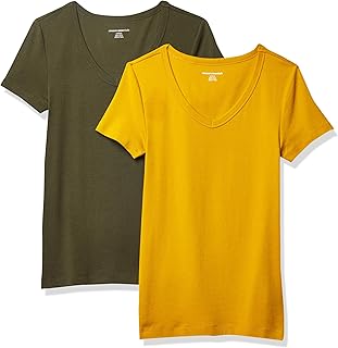 Women's Slim-Fit Short-Sleeve V-Neck T-Shirt Set