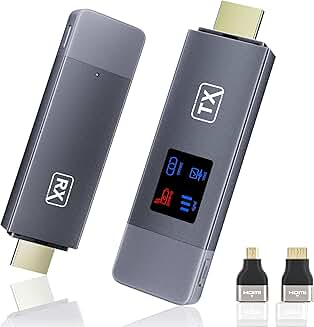 Wireless HDMI Transmitter and Receiver, 4K/1080P, LED Display