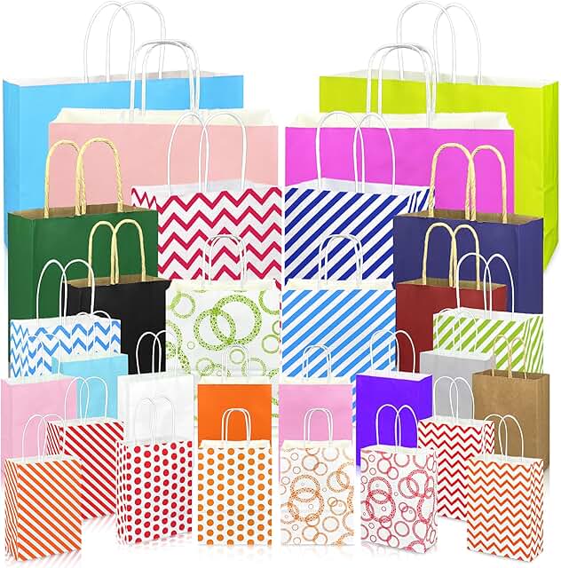 30 Assorted Gift Bags for Weddings and Holidays