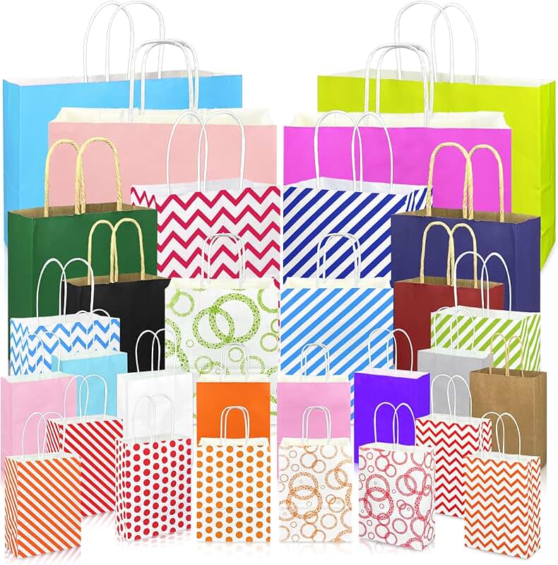 30 Assorted Gift Bags for Weddings and Holidays