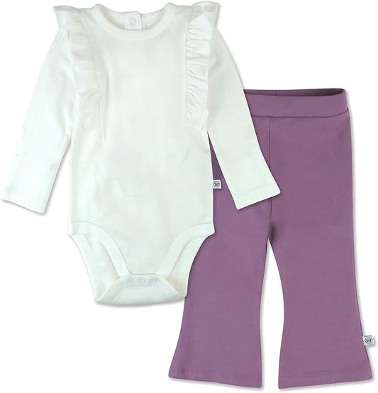 Baby Girls' Long Sleeve Ruffle Bodysuit and Leggings Set