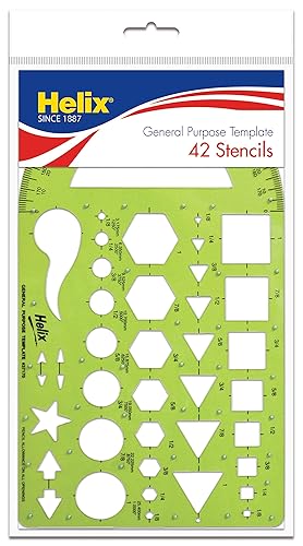 General Purpose Drawing Template with 41 Shapes