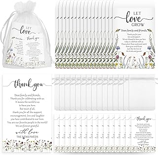 Set of 100 wedding favor seed packets with envelopes and gift bags