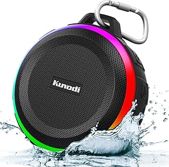 Wireless Waterproof Shower Speaker with Lights and Clear Sound