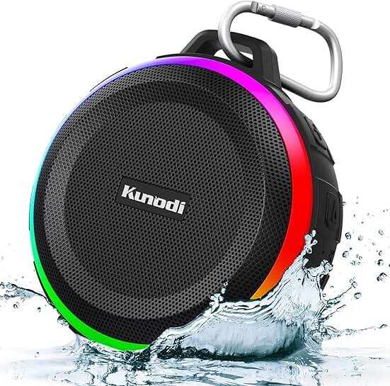 Wireless Waterproof Shower Speaker with Lights and Clear Sound