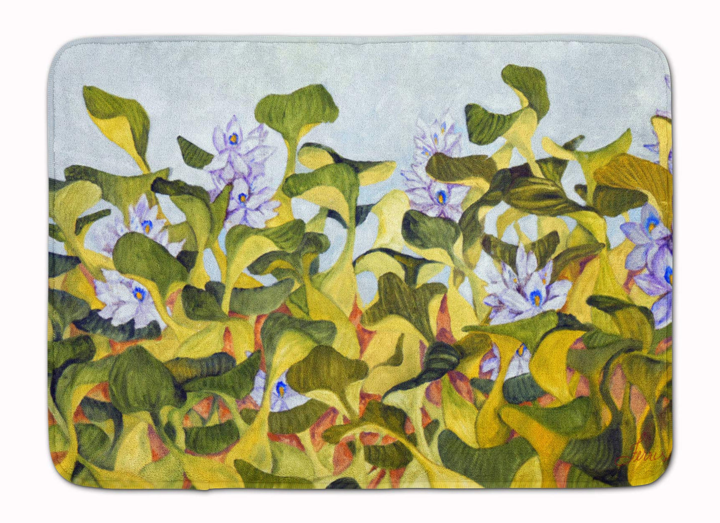 FHC1004RUG Water Hyacinth by Ferris Hotard Bath Mat Machine Washable Anti-Fatigue Memory Foam Kitchen Rug, 19 X 27, Multicolor