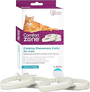 4-Pack Cat Calming Collars for Stress Relief