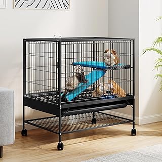 Small Animal Cage with Wheels for Ferrets and More