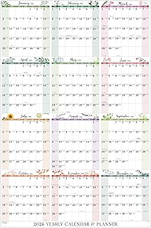 2026 Wall Calendar with Julian Dates