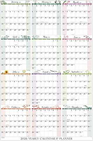 2026 Wall Calendar with Julian Dates