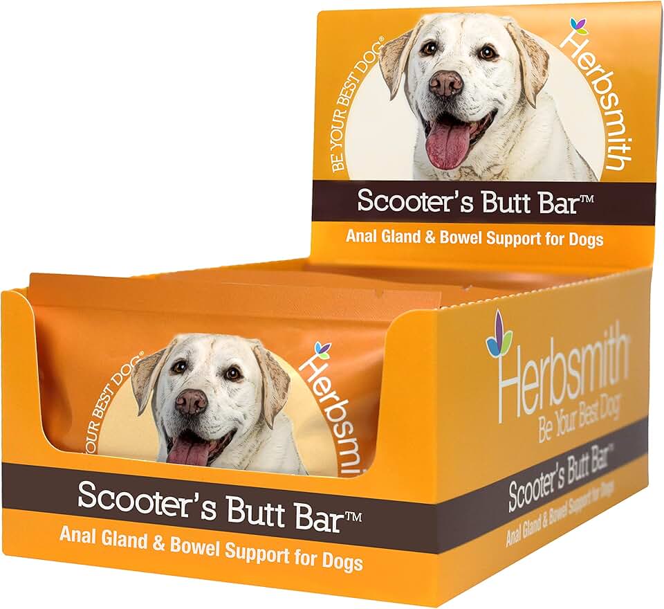 Herbsmith Scooter’s Butt Bars for Dogs, 8 Large Bars
