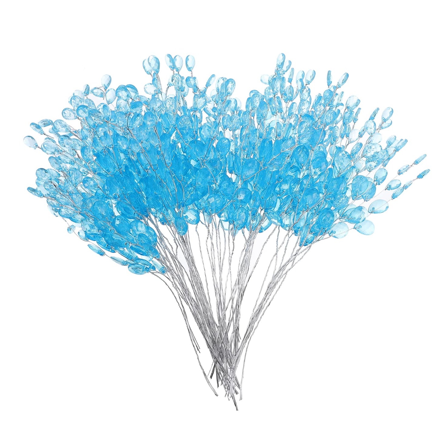 Crystal Blossom Bouquet Decor Set 50PCS Acrylic Bead Drop Stems