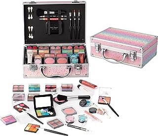 Colorful Makeup Kit for Teen Girls with Brushes and Mirror