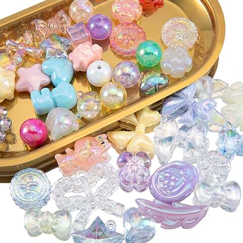 Colorful Acrylic Glitter Beads for Jewelry and Crafts