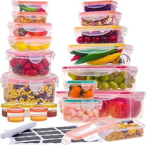 38-Piece Large Food Storage Container Set