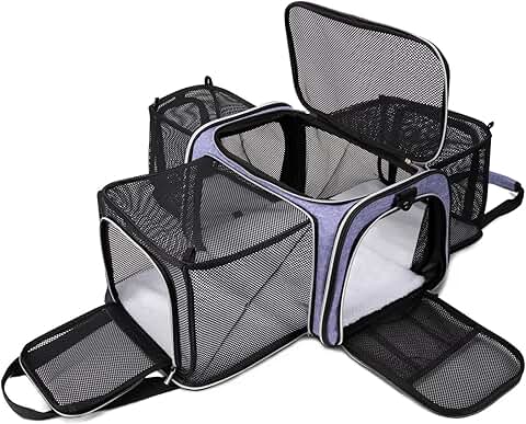 Soft Side Cat and Dog Carrier with Expandable Sides