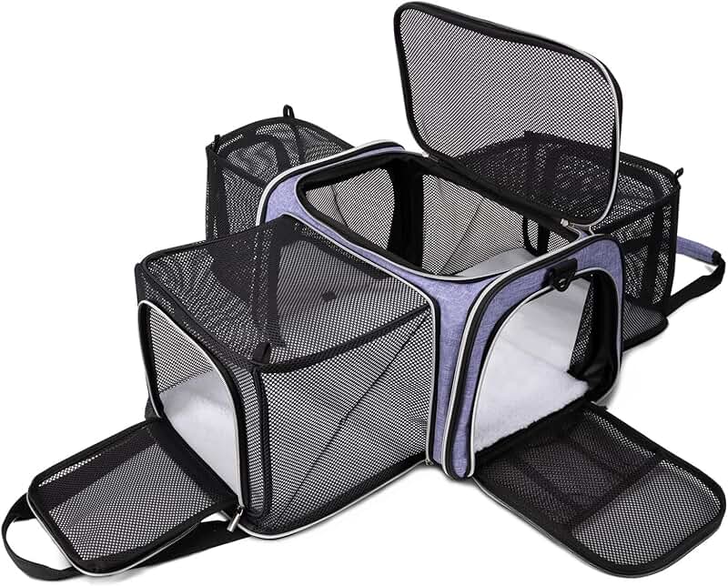 Soft Side Cat and Dog Carrier with Expandable Sides