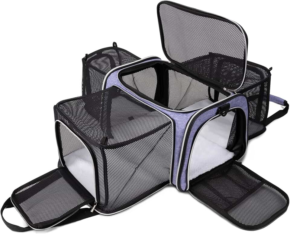 Soft Side Cat and Dog Carrier with Expandable Sides