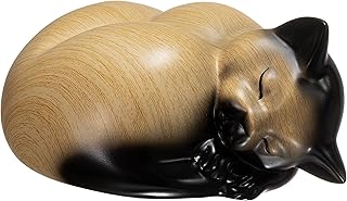 Small Animal Urn for Cat Ashes in Khaki