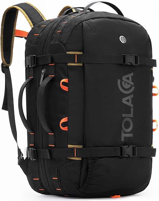 Large 40-50L Travel Backpack with Wet Dry Compartment