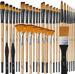 32-Piece Paint Brush Set for Artists and Beginners