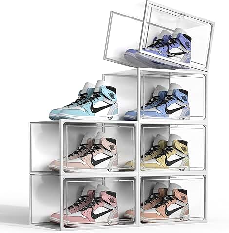 Spring 6 Pack Clear Shoe Storage Boxes