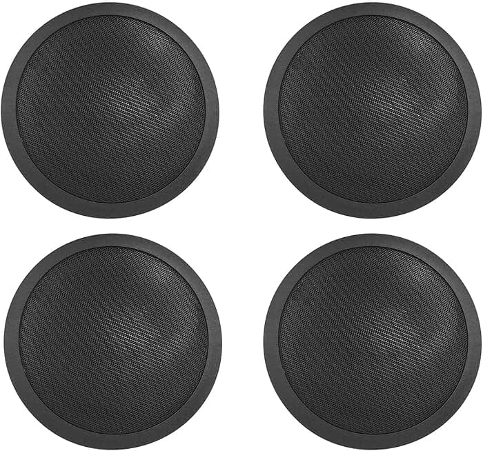 Black 5-inch 70V In-Ceiling Speakers, 4-Pack