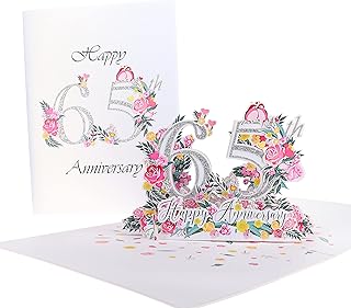 Happy 65th Anniversary 3D Pop Up Card