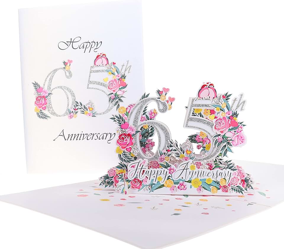 Happy 65th Anniversary 3D Pop Up Card