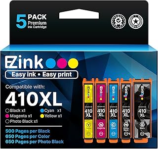 Remanufactured Ink Cartridges for Epson 410 Series, 5 Pack