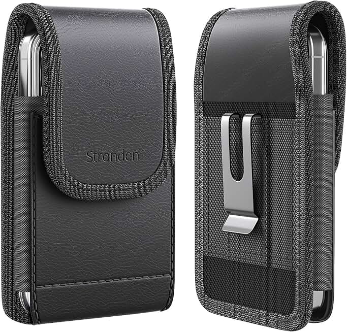 Leather Holster Case with Belt Clip for iPhone Models