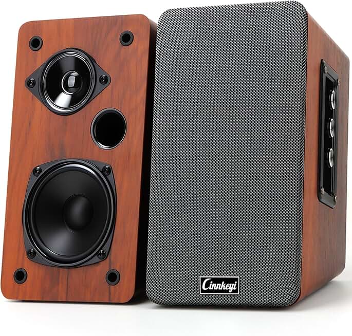 Wooden 50W Passive 2.0 Computer and TV Speakers