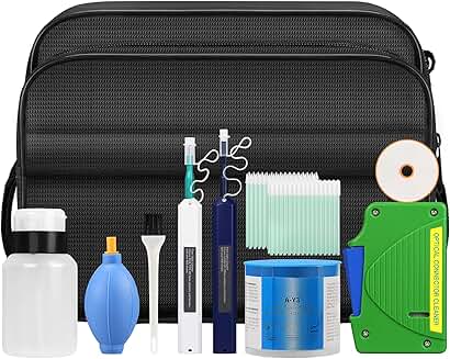 11-in-1 Fiber Optic Cleaning Kit with Cleaning Pen and Tools