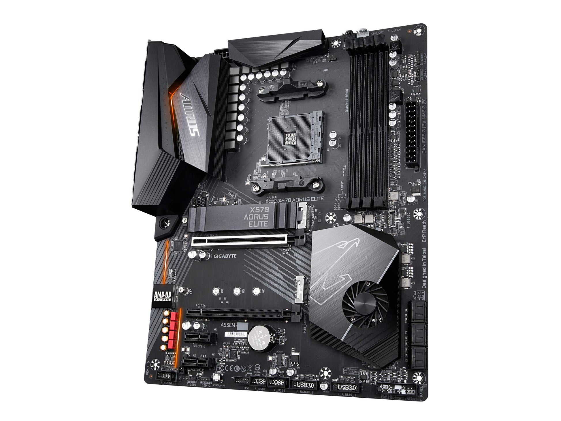 X570 AORUS Elite (AMD Ryzen 3000/X570/ATX/PCIe4.0/DDR4/USB3.1/Realtek ALC1200/Front USB Type-C/RGB Fusion 2.0/M.2 Thermal Guard/Gaming Motherboard)