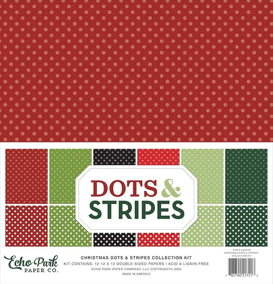 Christmas Dots and Stripes Paper Collection Kit