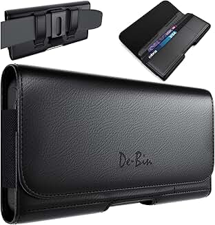 Universal Belt Holster for iPhone and Cellphone with Clip and Card Pouch