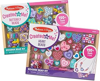 Sweet Hearts and Butterfly Friends Bead Set with 250+ Wooden Beads