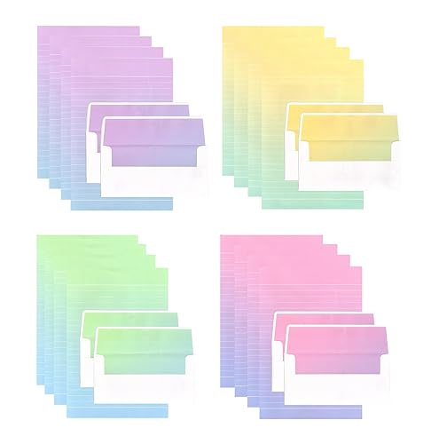 Colorful 48-Piece Writing Stationery Set with Envelopes