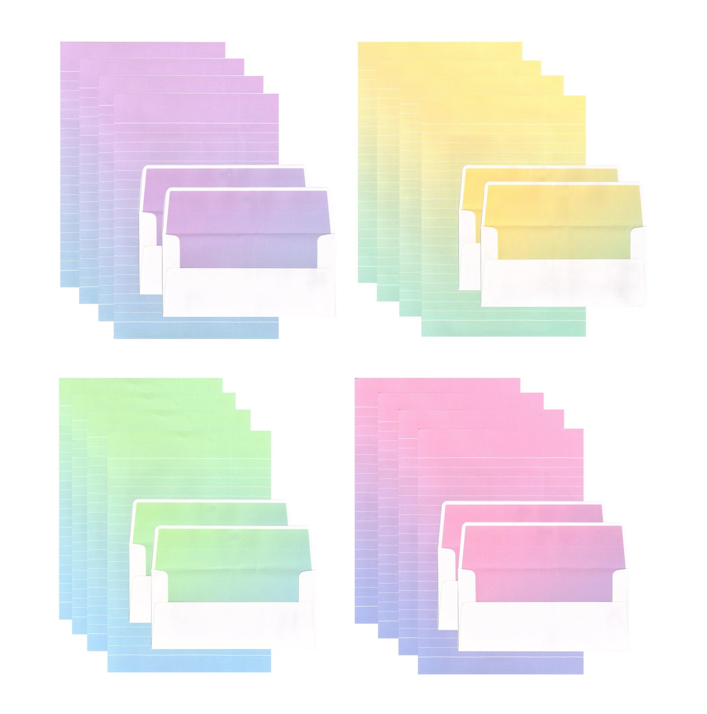 Colorful 48-Piece Writing Stationery Set with Envelopes