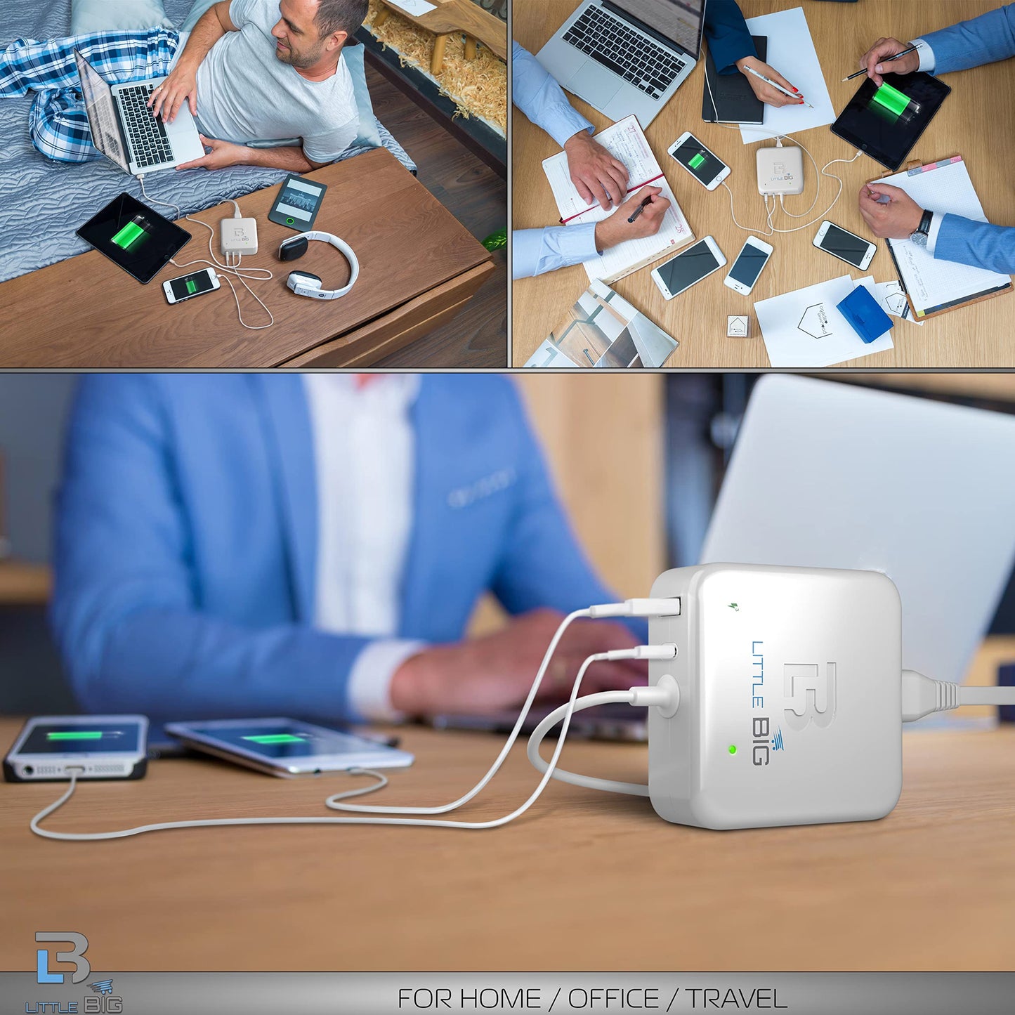 Multidevice Charger Compatible with Mac Book Pro 60w Ttip Magnetic Connector, Replacement Charger for Mac Book Pro Late 2012, 2013, 2014, and 2015. with Build-in Additional Charging Ports