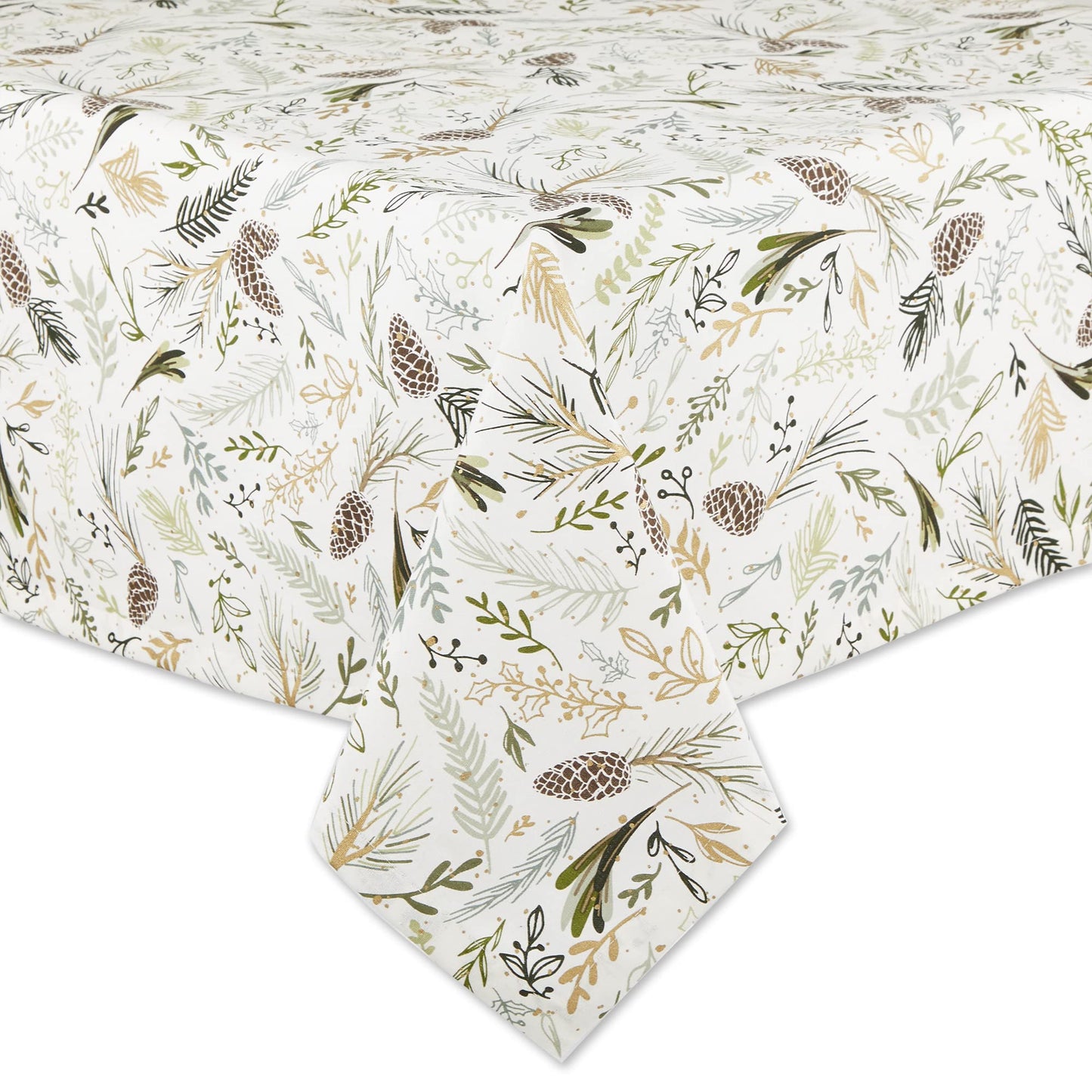 Holiday Sparkle Sprigs Kitchen Dcor  Table Decoration, Tablecloth, 60x104, ry