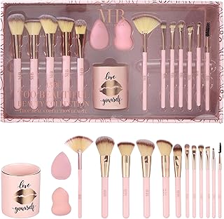 15-Piece Beauty Brush and Tool Set for Face and Eye
