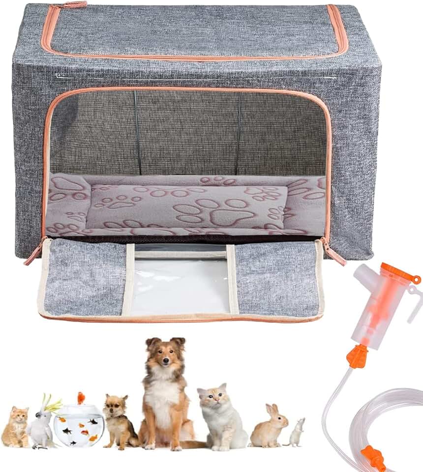 Pet Incubator with Nebulization Kit and Blanket