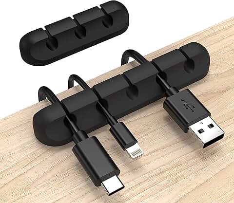 2 Pack Cable Organizer with 5 and 3 Slots