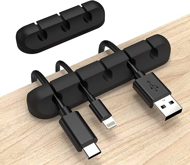 2 Pack Cable Organizer with 5 and 3 Slots