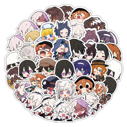 66 Pcs Bungo Stray Dogs Waterproof Stickers for Water Bottle and More