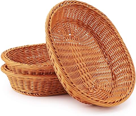 Set of 3 Wicker Baskets for Food and Storage